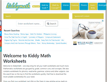 Tablet Screenshot of kiddymath.com